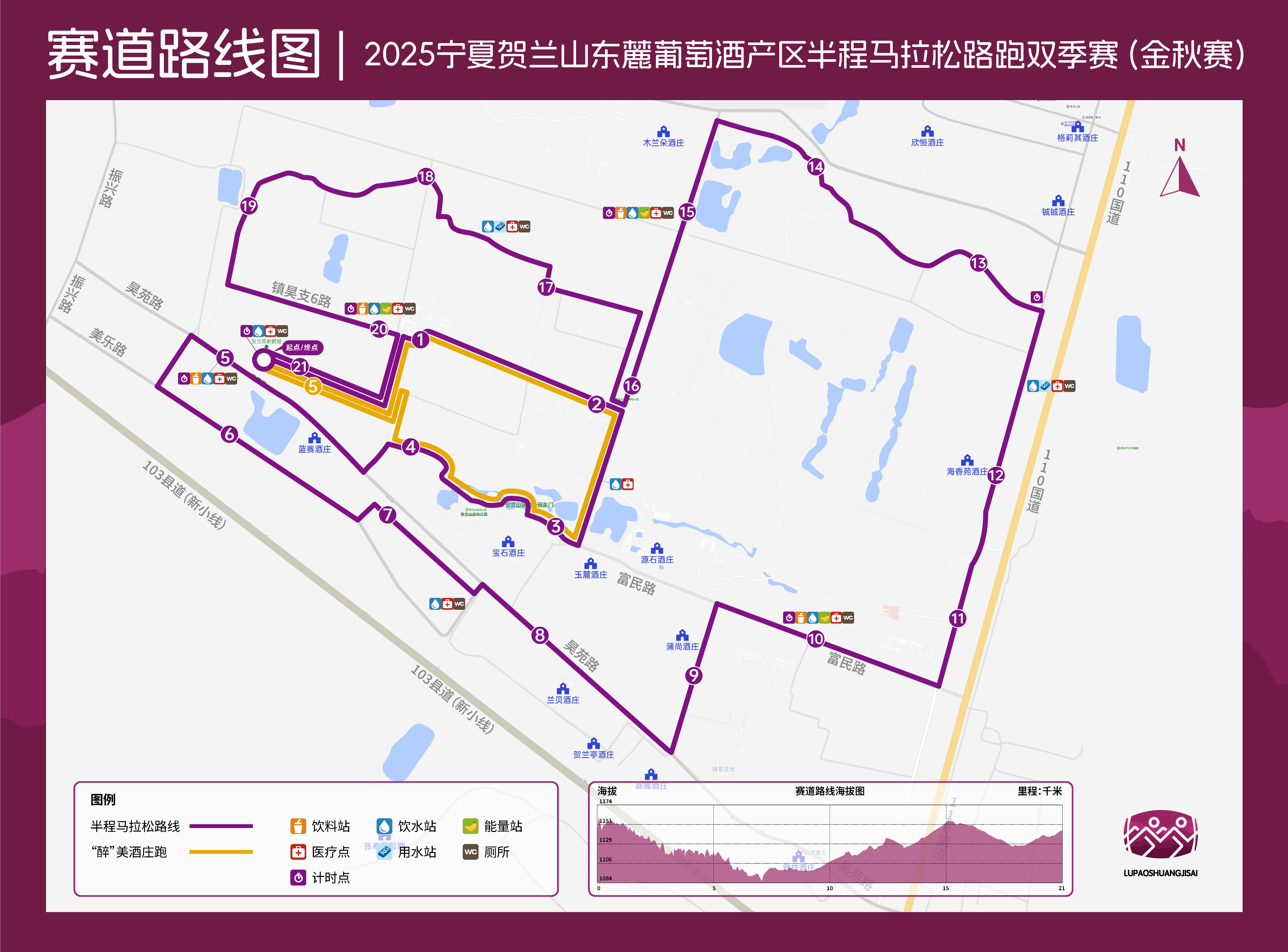 2025宁夏贺兰山东麓葡萄酒产区半程马拉松路跑双季赛（金秋赛）(赛事日历+人数+路线)（11）